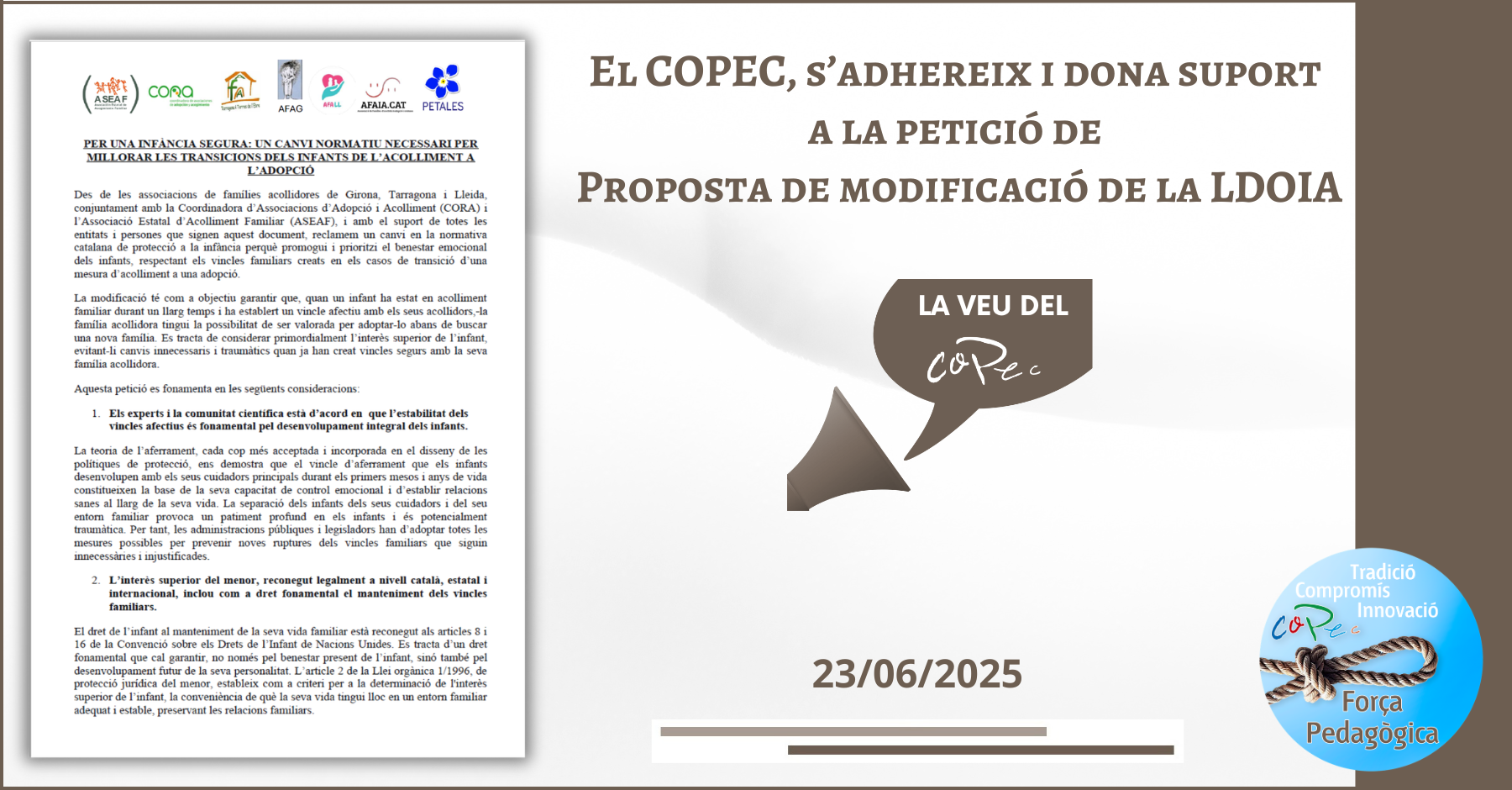 PROPOSTA DE MODIFICACIÓ DE LA LDOIA